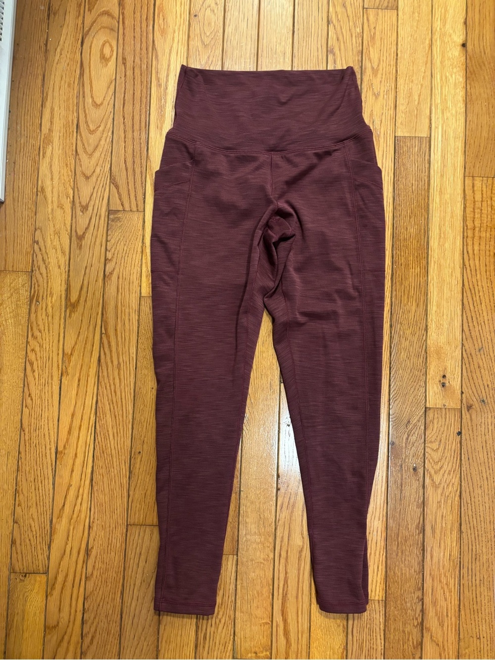 Prana High-Waist Wine Colored Leggings